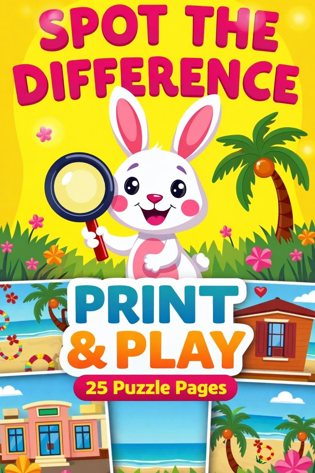 Spot the Difference Printable Activity Book for Kids | Print & Play ...