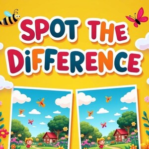 Spot the Difference Puzzle Book Bundle – 50 Printable Picture Games (Ages 5-8) (PDF Pattern)