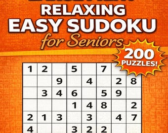 Einfaches Sudoku für Senioren - 200 entspannende Denkspiele | Druckbare PDF |