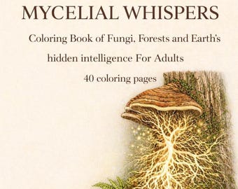 Mushroom Coloring Book for Adults | 40 Printable Fungi & Forest Pages | Cottagecore Dark Academia | Instant Download PDF