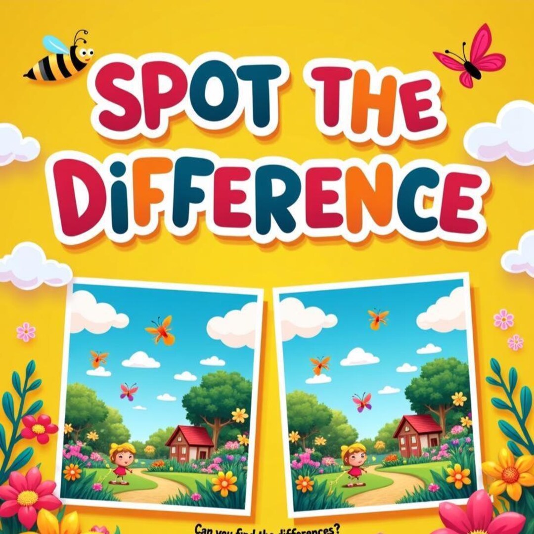 Spot the Difference Bundle for Kids Ages 5–8 | 50 Fun Printable Picture ...