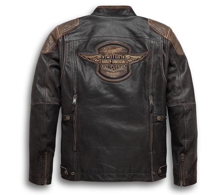Veste Cuir Harley Davidson Heritage - Taille XXL (2XL) - Marron Vintage | Made In USA, Rare