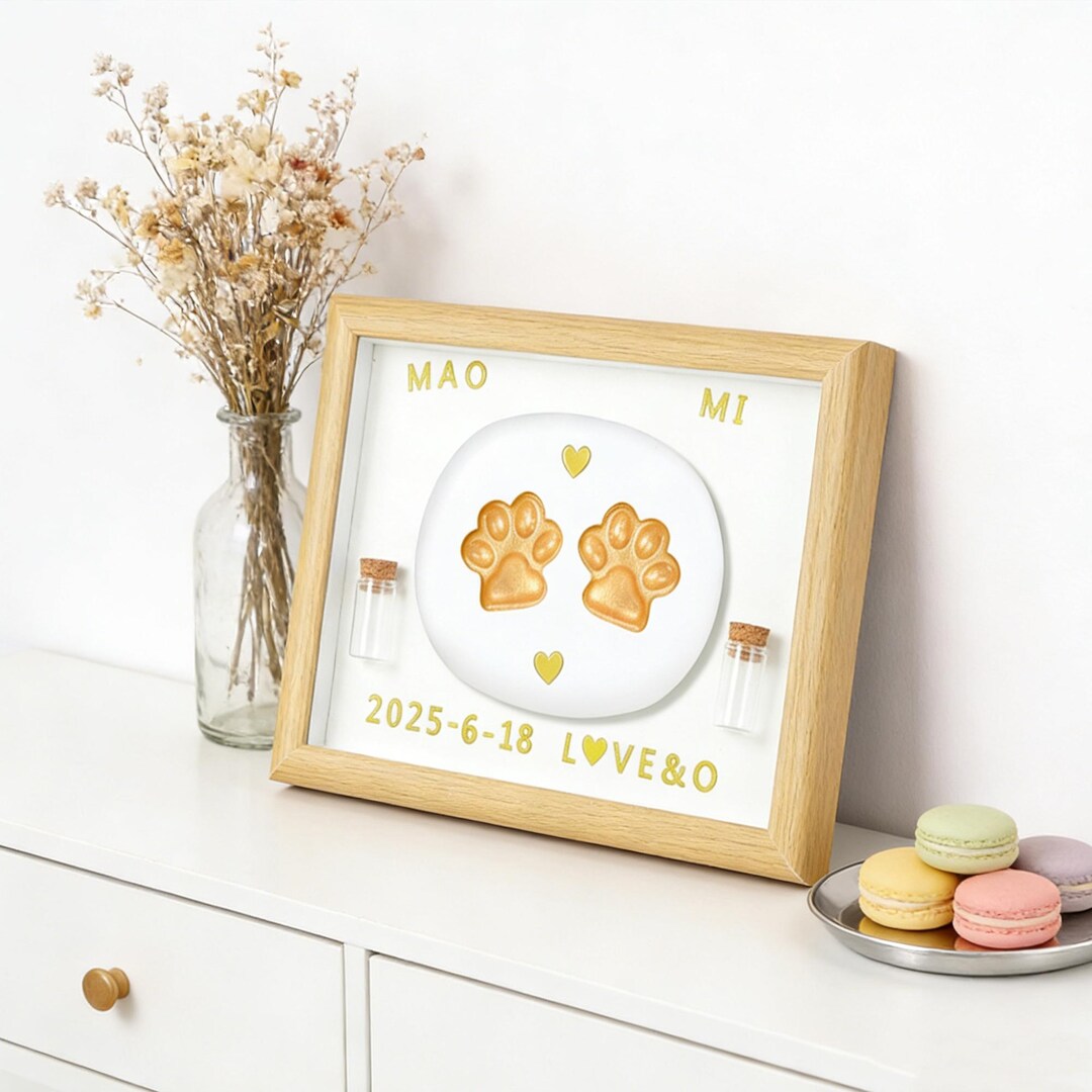 Handmade Pet Paw Print Frame Kit – DIY Dog/cat Memorial - Etsy