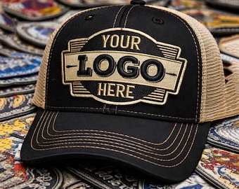 Motif de broderie logo personnalisé, fichier de patch pour logo d'entreprise personnalisé, badge personnalisé broderie machine, téléchargement numérique dst pes jef vp3 exp