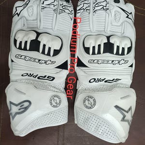 Alpinestars DP Pro Weiß & Schwarz Handschuhe - Professionelle Lederausrüstung