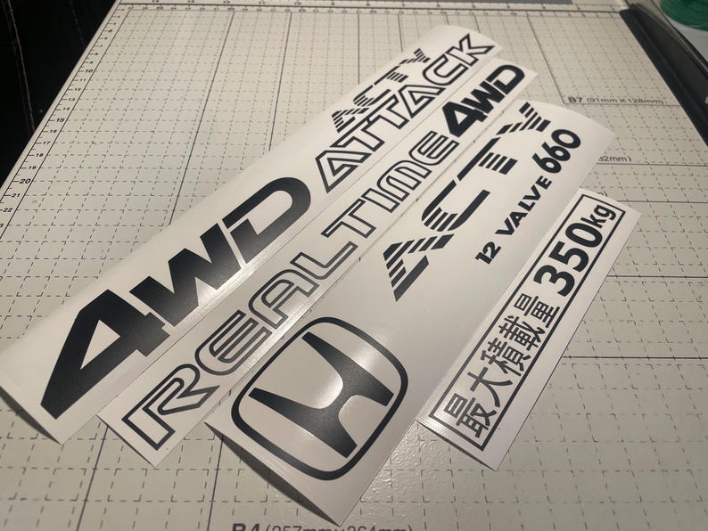 Honda ACTY ATTACK HA3 & HA4 4wd Decals - Etsy