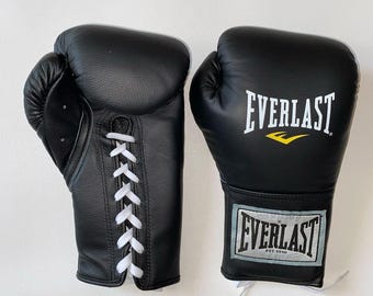 Everlast Professional Lace-up Boxing Gloves | Genuine Leather