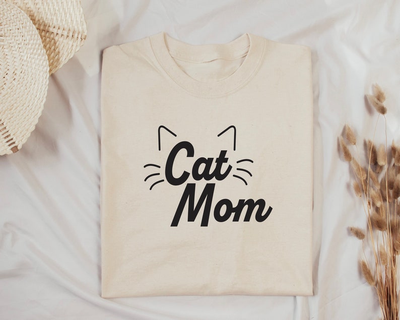 Cat Mom SVG Graphic Illustration Cute Font Design Illustration - Etsy