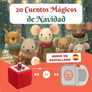 20 Cuentos navideños Waldorf | Audiocuentos infantiles Mp3 | Compatible con Yoto, Toniebox y más | Audiolibros para niños en español