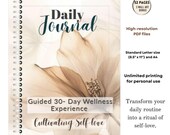 30-Day Wellness Journal, Self-Love Planner, Habit Tracker, Wall Art Prints