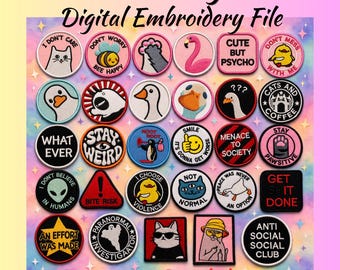 100pcs  Digital Patches Embroidery Files, Pattern Patches, Bundle Designs, DST, EXP, JEF, and more