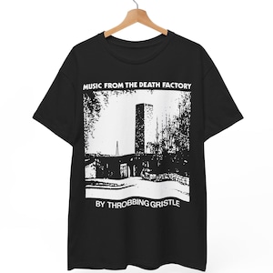 Maglietta Throbbing Gristle "Music From The Death Factory" - Maglietta Industrial Records - Maglietta Genesis P-Orridge Noise - Unisex dalla S alla 5XL
