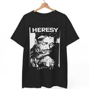 UK ハードコア　HERESY Tシャツ【L】 パックプリント有り　★ヘレシー HERESY official Tshirt - WATERSLIDE RECORDS SHOP