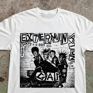 GAI "Extermination" Graphic T-shirt - Japanskt hardcore punkband - 80-tals Kyushu Noise Core - Unisex S till 5XL