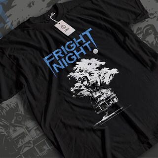 Mese Fright Night 1985 - Maglietta Vintage Uomo - 100% Cotone - Taglio Largo E Comodo - Stampa Horror Retrò