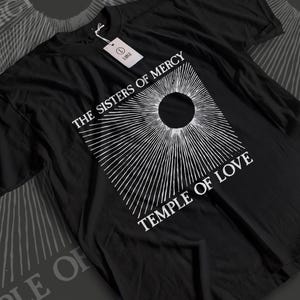 Sisters of Mercy Shirt, Temple of Love Gothic Tee, 80s Post Punk Band Merch, Bauhaus Joy Division Aesthetic T-Shirt, Retro Dark Wave