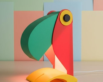 Toucan Parrot Table Lamp LED Night Light, Home Accent, Night light for children, Cute Lamp