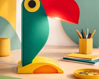 Toucan Parrot Table Lamp LED Night Light, Home Accent, Night light for children, Cute Lamp