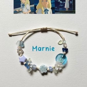 Ghibli-inspirerat armbandsset | Handgjort pärlbesatt animearmband | Söta kawaii-smycken som present till henne | Justerbara vänskapsarmband