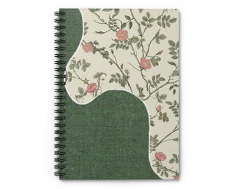 Vintage Floral Pattern Spiral Notebook | Ruled Journal