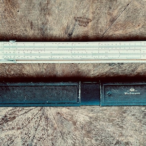 Regla de cálculo de Wichmann seit 1873 # 4477, regla antigua vintage logarítmica alemana