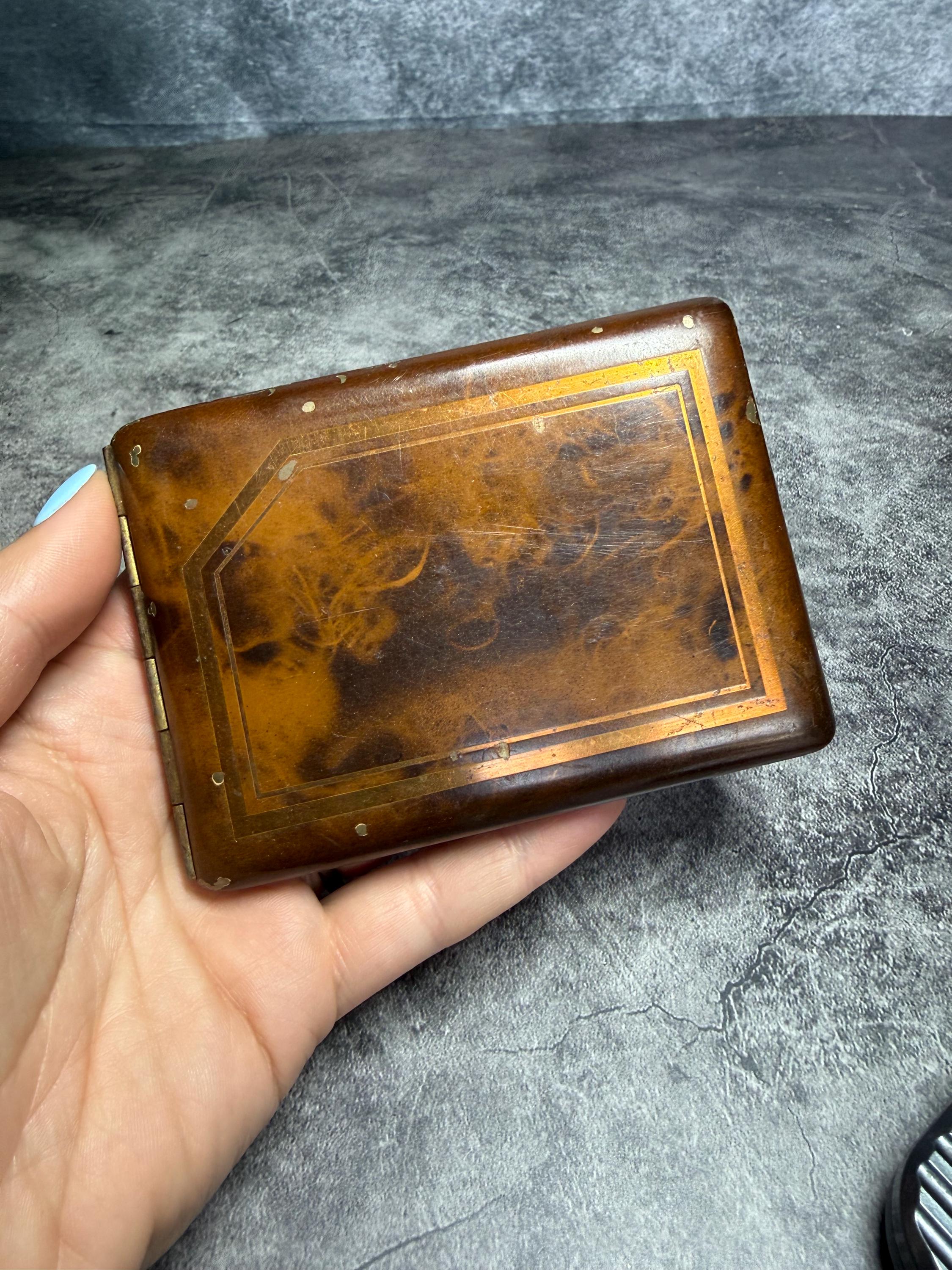 cigarette pack wallet Leather Cigarette case Pack Holder with Lighter Pocket by Marshal