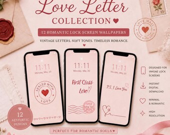Romantic iPhone Wallpaper 12 Pack Digital Download