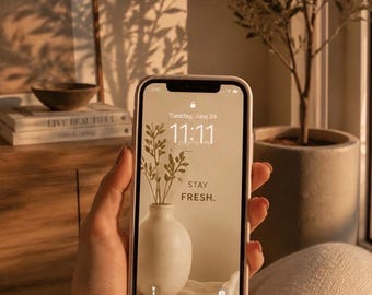 Neutral Lock Screen Wallpapers: Set The Tone Collection (12 PNG Downloads)