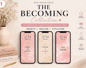 The Becoming Collection: 12 Lock Screen Wallpapers (Digital Download)