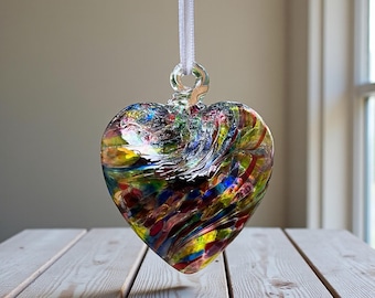 Best Friend Birthday Gift, Glass Heart Suncatcher, Long Distance Friendship Gift, Happy Birthday Box for Her, Unique Sentimental Gift