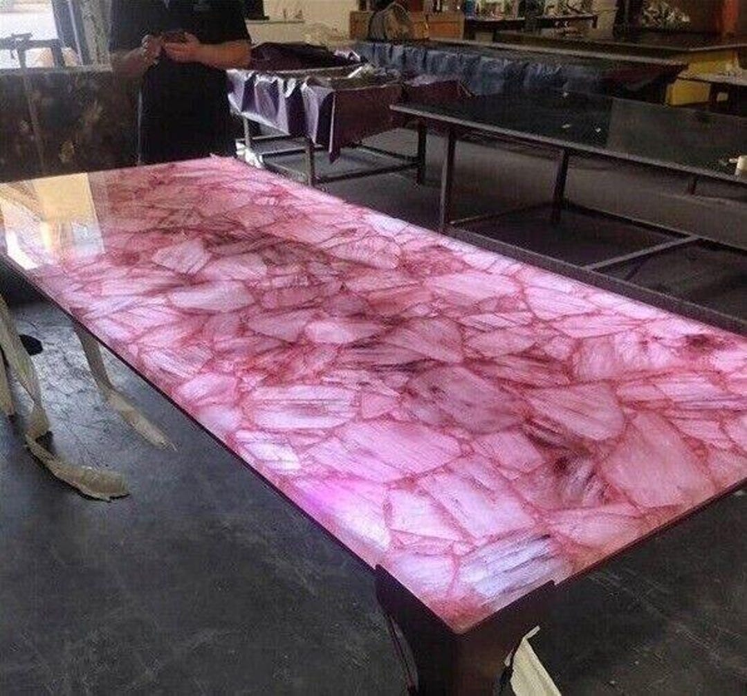 Rose Quatrz Table, Handmade Table, Stone Table, Kitchen Table ...