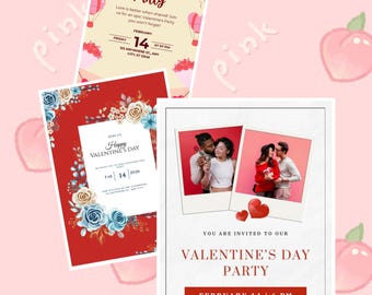 Valentine’s Day Card for Girlfriend or Wife | Romantic Love Card | Printable & Editable | Instant Download