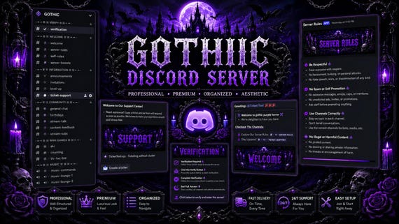 Gothic Discord Server | Dark Gaming Community (Digital Download)