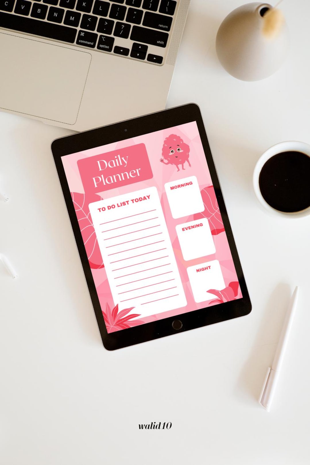 Pink Daily Planner Printable | Cute Daily to Do List | Morning Evening ...