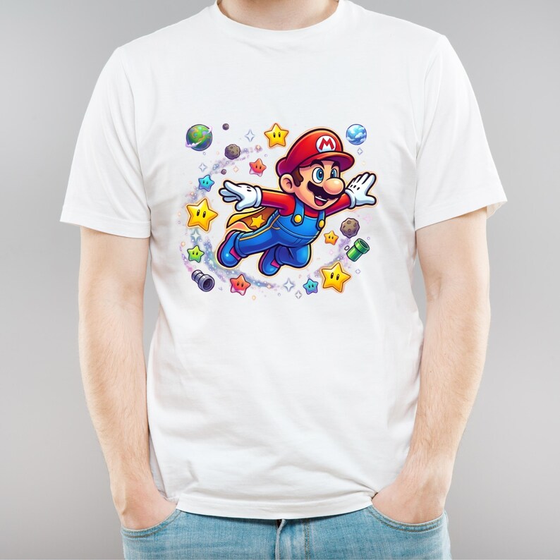 Ensemble PNG Super Mario Galaxy | Clipart PNG | Design de t-shirt Mario | Téléchargement numérique image 9
