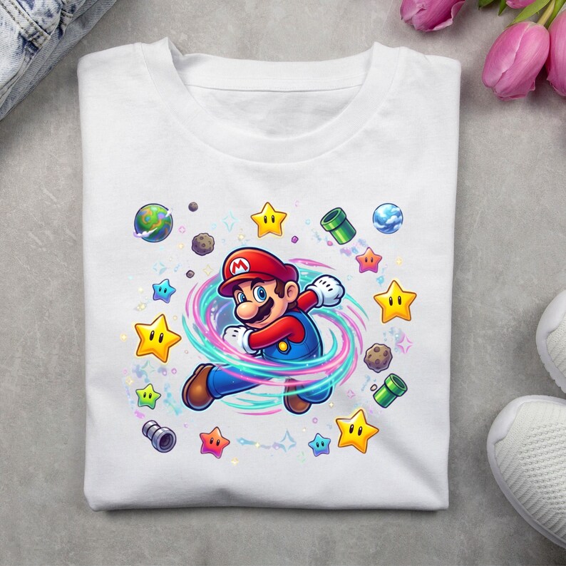 Ensemble PNG Super Mario Galaxy | Clipart PNG | Design de t-shirt Mario | Téléchargement numérique image 6