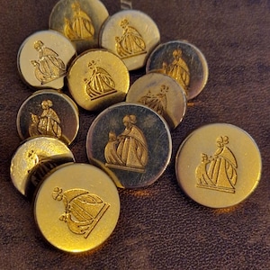 Juego de 11 botones Lanvin (8 botones de 1,5 cm y 3 de 2 cm)