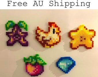 Stardew Valley Inspired Magnets – Handmade Pixel Art Fridge Decor