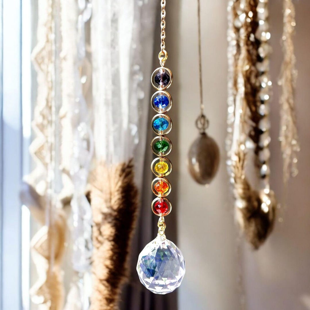 Crystal Suncatcher - Rainbow Maker Prism, Meditation Decor, Fantasy ...