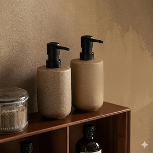 Dispensador de jabón de cerámica nórdico - Botella de loción minimalista de 300 ml