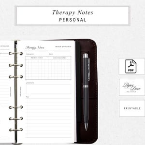Personliga terapianteckningar | Tidsbestämd och otidsbestämd | Odaterad, minimalistisk design | (Digital nedladdning)