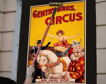 Digital Very Large Vintage Circus Poster, Poster up to 4 ft x 6 ft, Birthday Party or Carnival Banner, Showman Party PRINTABLE