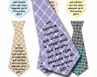 Spaanse Dad Tag digitale download Vaderdag Kerk Cadeaukaartje Knutselbenodigdheden, Schriftkaarten, Espanol Vaderdag Stropdas ambachtelijke stropdas kaart
