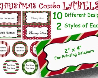 christmas name tags etsy