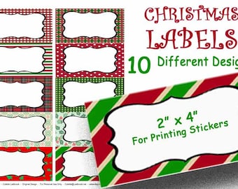christmas labels etsy