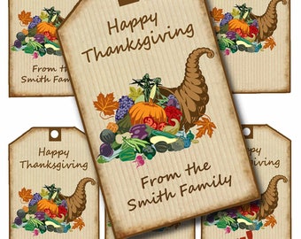 Thanksgiving gift Tags, printable Gift Tag, pumpkin, Customized Tag, Digital Download, Craft Supply, Digital Thanksgiving hostess tags