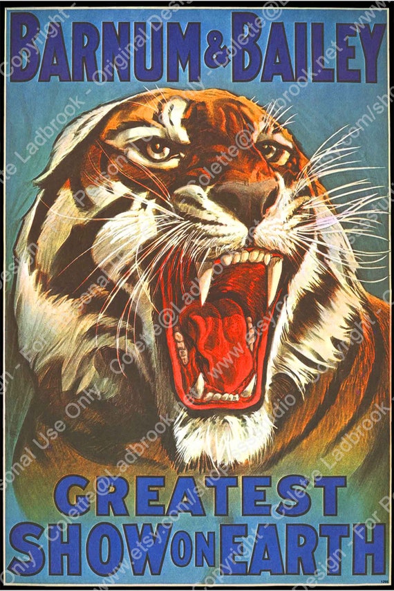 ヴィンテージ　1976年 サーカス 広告ポスター　タイガー　グッドデザイン ヴィンテージ 1976年 サーカス 広告ポスター タイガー グッド