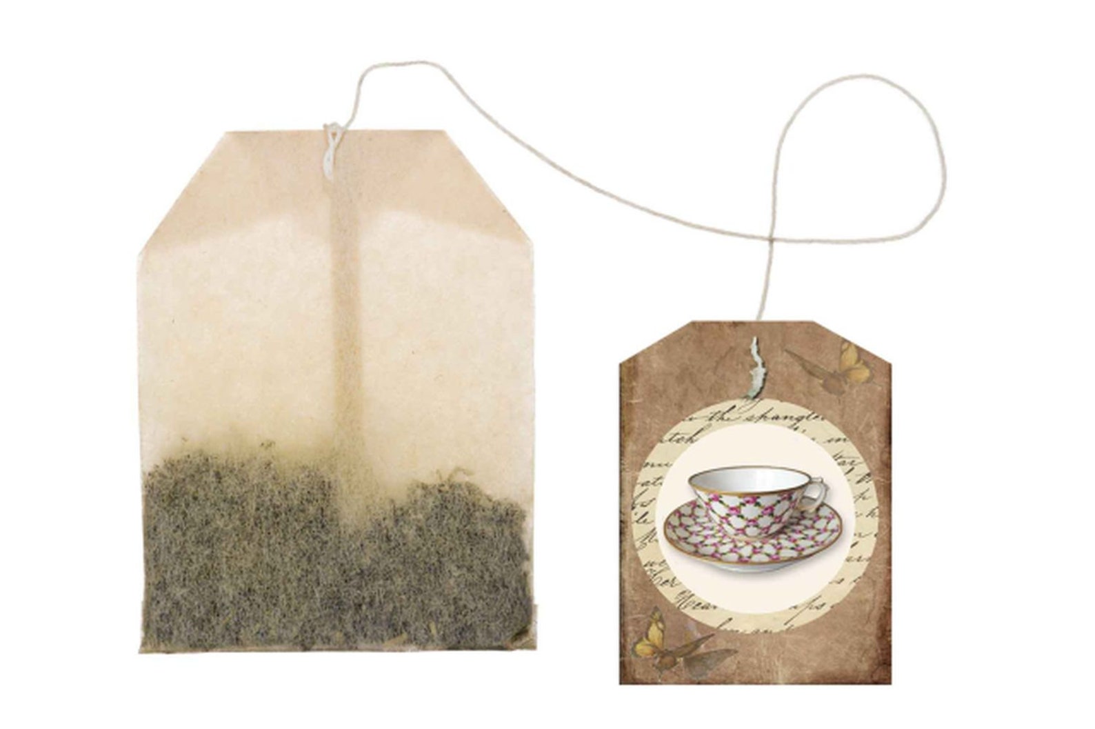 Tea Bag Tags Vintage Party Favors Digital Download Etsy