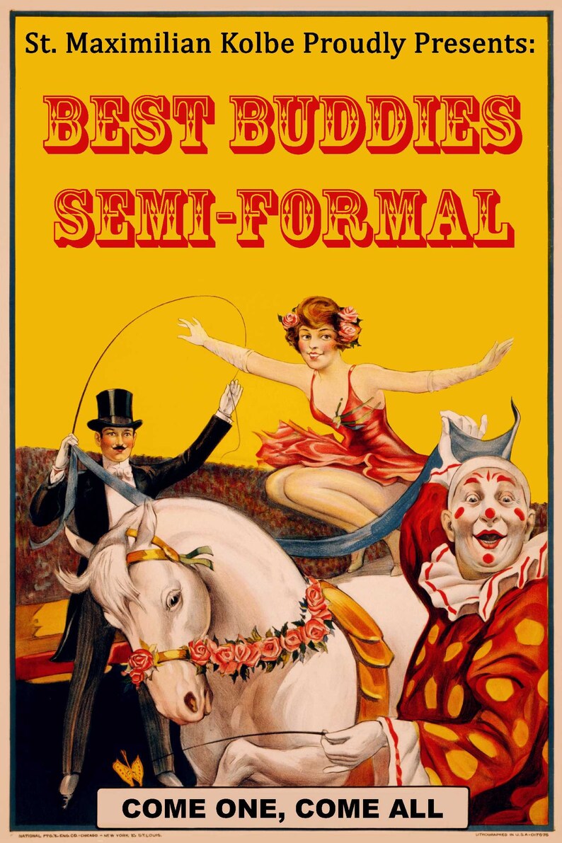 Affiche de carnaval d'école, le nom de votre école, affiche de cirque personnalisée, thème du cirque, clown, décoration de carnaval personnalisée, cirque à imprimer pour un événement scolaire image 5