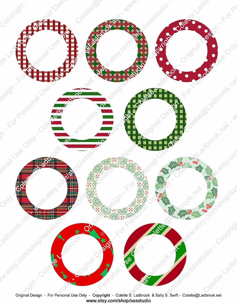 Colorful Christmas Tags  Set of 10 Festive Christmas Labels and Tags –  Sunshine Parties